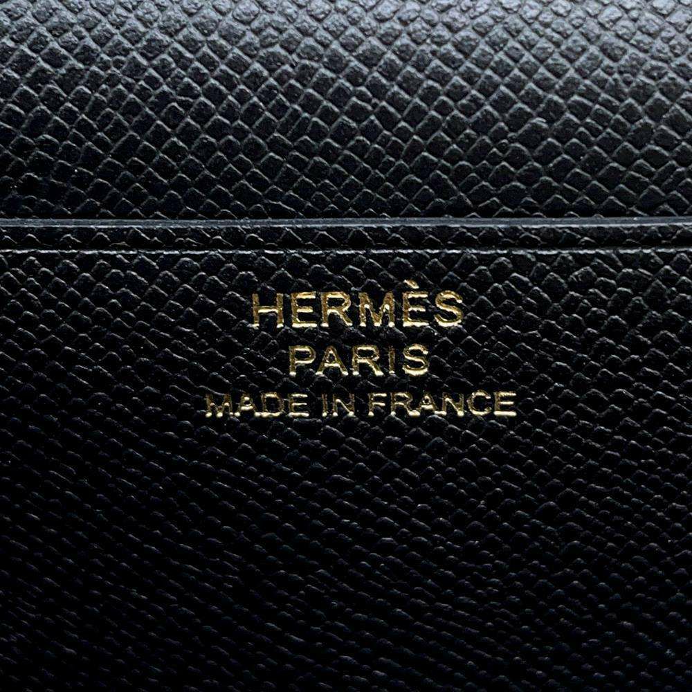 エルメス 長財布 ベアンスフレ ブラック/ゴールド金具 ヴォーマダム B刻印 HERMES 財布 黒