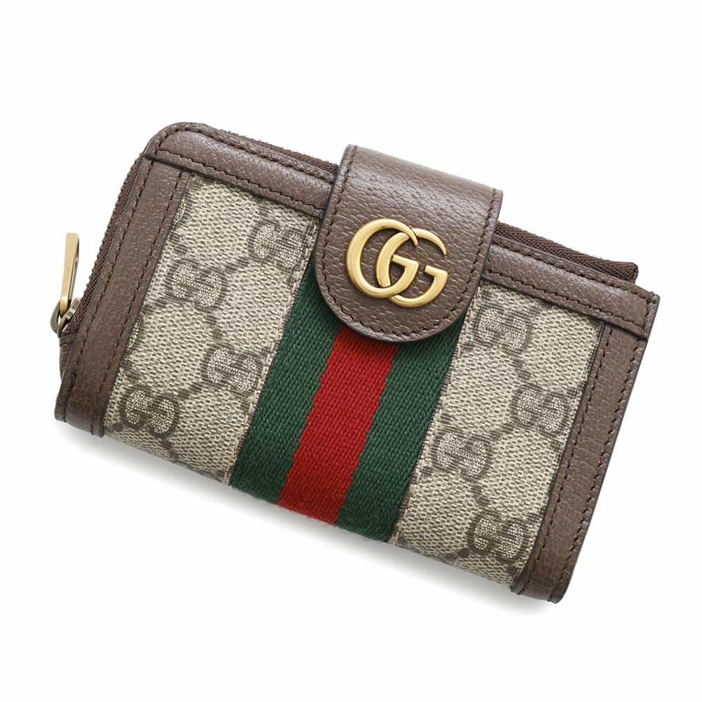 グッチ 二つ折り財布 オフィディア カードケース ウォレット ダブルG レザー 699353 GUCCI 財布