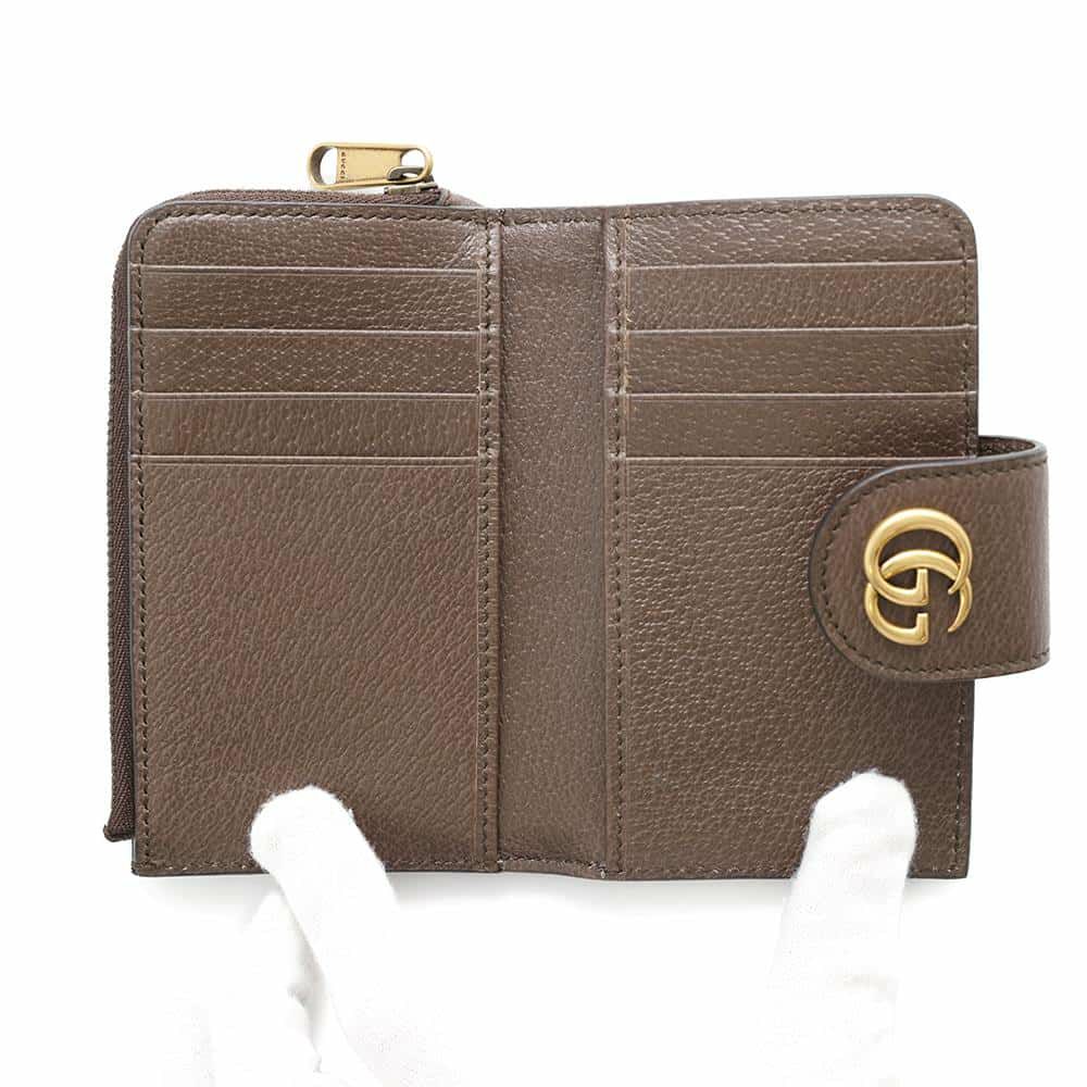 グッチ 二つ折り財布 オフィディア カードケース ウォレット ダブルG レザー 699353 GUCCI 財布
