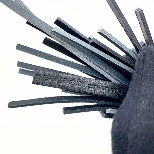 エルメス バッグチャーム シュエット ブラック/グリミスティ/アルザン ラムスキン/スイフト W刻印 フクロウ