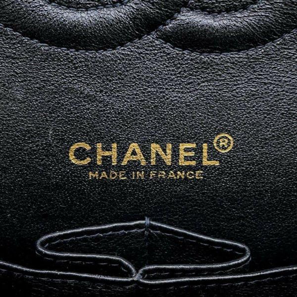 シャネル チェーンショルダーバッグ マトラッセ25 ココマーク キャビアスキン ダブルチェーン A01112 CHANEL 黒