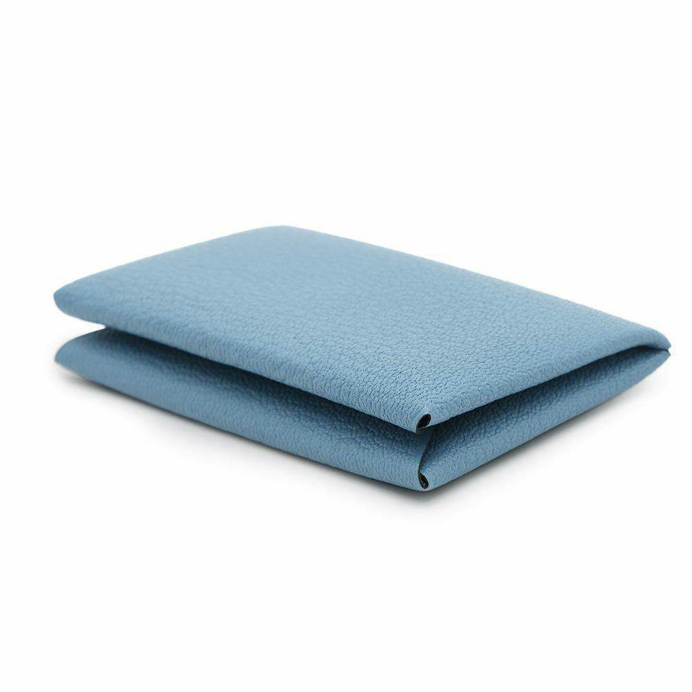 エルメス カードケース カルヴィ ブルージーン/シルバー金具 シェブルミゾル W刻印 シェーブル