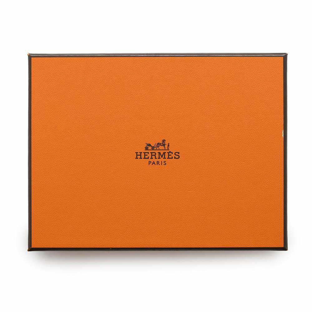 エルメス 二つ折り財布 ベアンコンパクト オレンジ/ゴールド金具 シェブルミゾル W刻印 財布 シェーブル