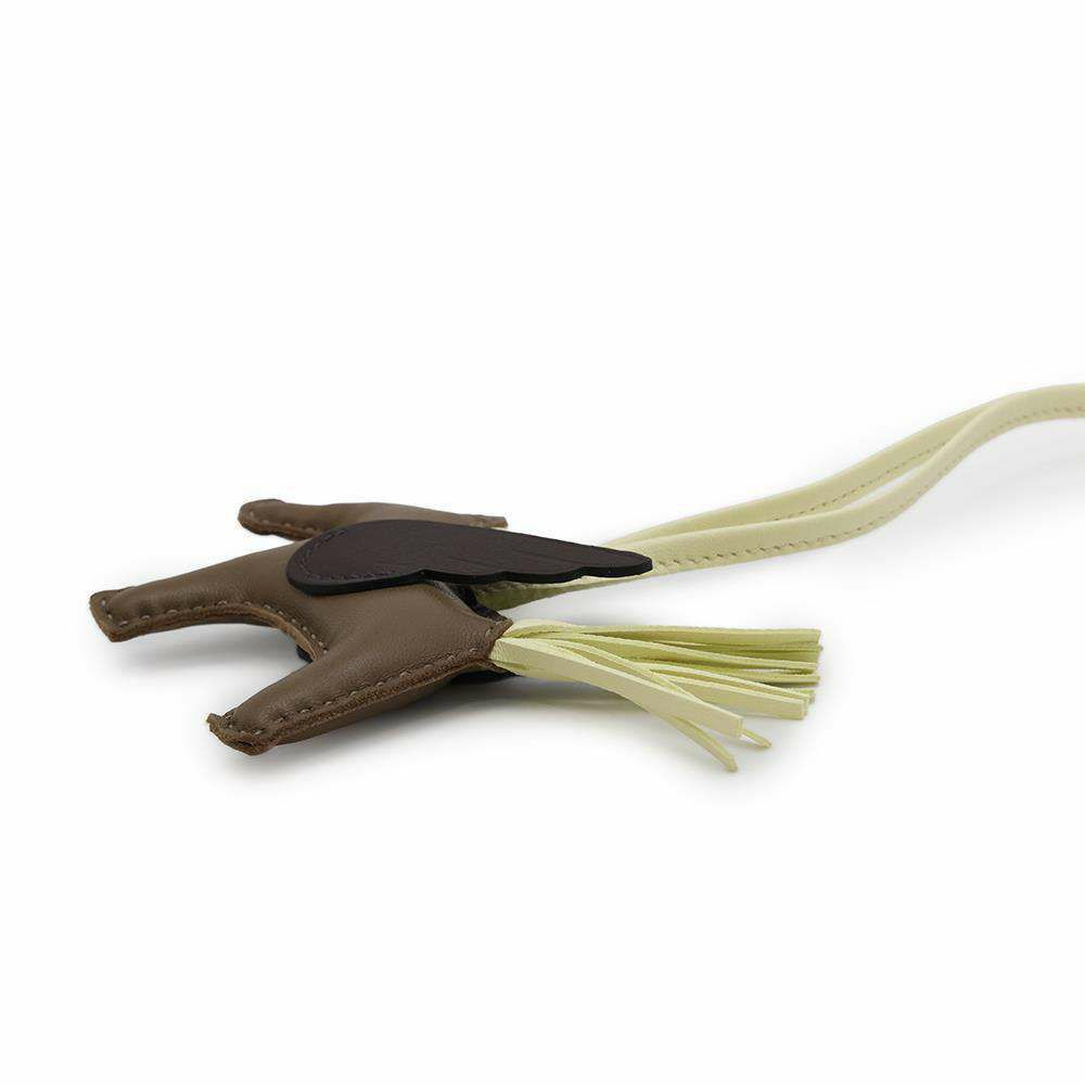 エルメス バッグチャーム ロデオPM ペガサス エトゥープ/ルージュセリエ/ジョーヌミルトン ラムスキン B刻印