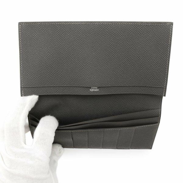 エルメス 長財布 MC2 フレミング グラファイト エプソン W刻印 HERMES メンズ 財布
