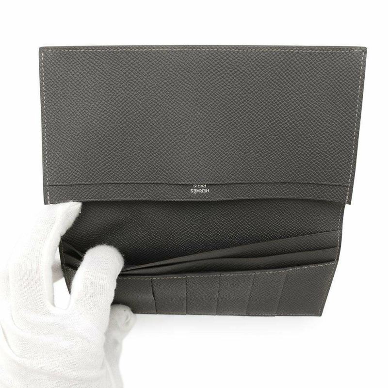エルメス 長財布 MC2 フレミング グラファイト エプソン W刻印 HERMES メンズ 財布