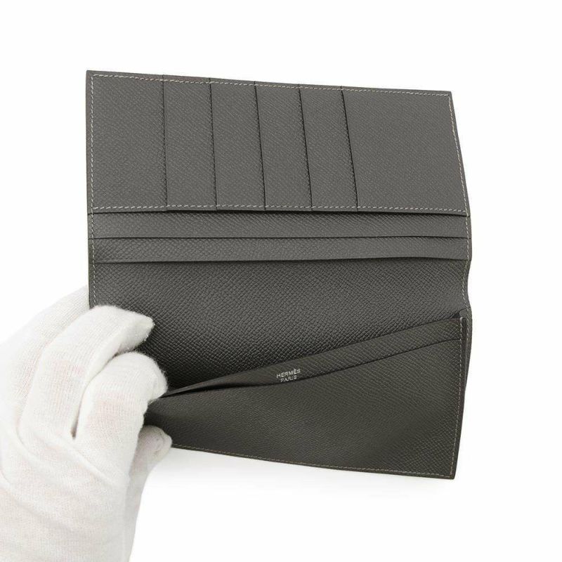 エルメス 長財布 MC2 フレミング グラファイト エプソン W刻印 HERMES メンズ 財布