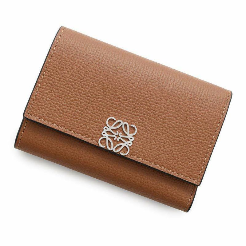 ロエベ 三つ折り財布 アナグラム バーティカル ウォレット スモール レザー C821S33X12 LOEWE 財布