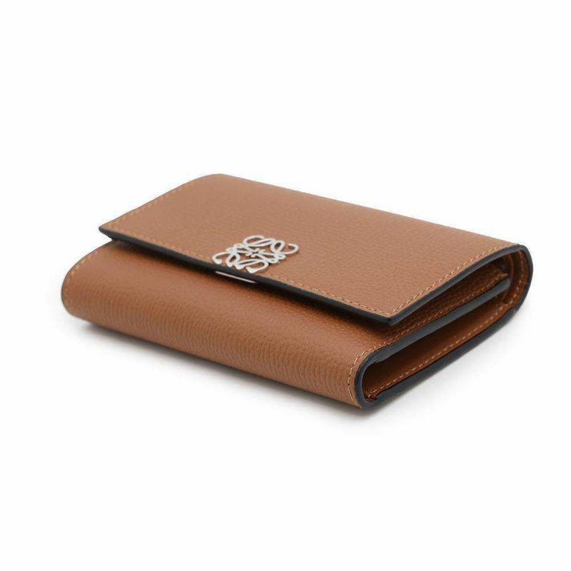 ロエベ 三つ折り財布 アナグラム バーティカル ウォレット スモール レザー C821S33X12 LOEWE 財布