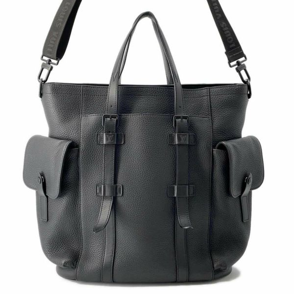 ルイヴィトン トートバッグ トリヨンレザー クリストファー・トート M58479 2wayショルダー ブラック 黒