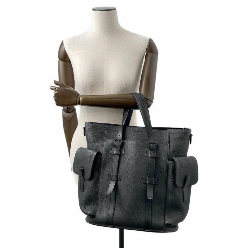 ルイヴィトン トートバッグ トリヨンレザー クリストファー・トート M58479 2wayショルダー ブラック 黒