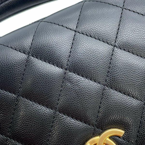 シャネル チェーンショルダーバッグ マトラッセ ココマーク キャビアスキン AS4286 CHANEL ハンドバッグ 黒