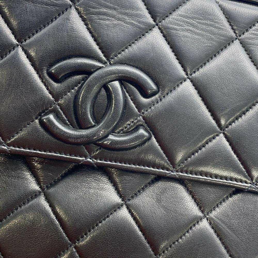 シャネル ショルダーバッグ マトラッセ ココマーク フリンジ タッセル ラムスキン CHANEL バッグ 黒