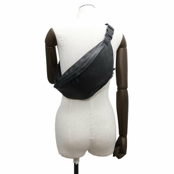 ルイヴィトン ボディバッグ モノグラム・シャドウ ディスカバリー・バムバッグPM M46036 ウエストバッグ 黒 ブラック