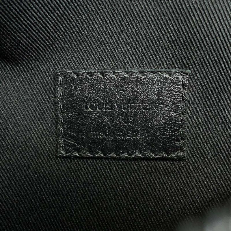 ルイヴィトン ボディバッグ モノグラム・シャドウ ディスカバリー・バムバッグPM M46036 ウエストバッグ 黒 ブラック