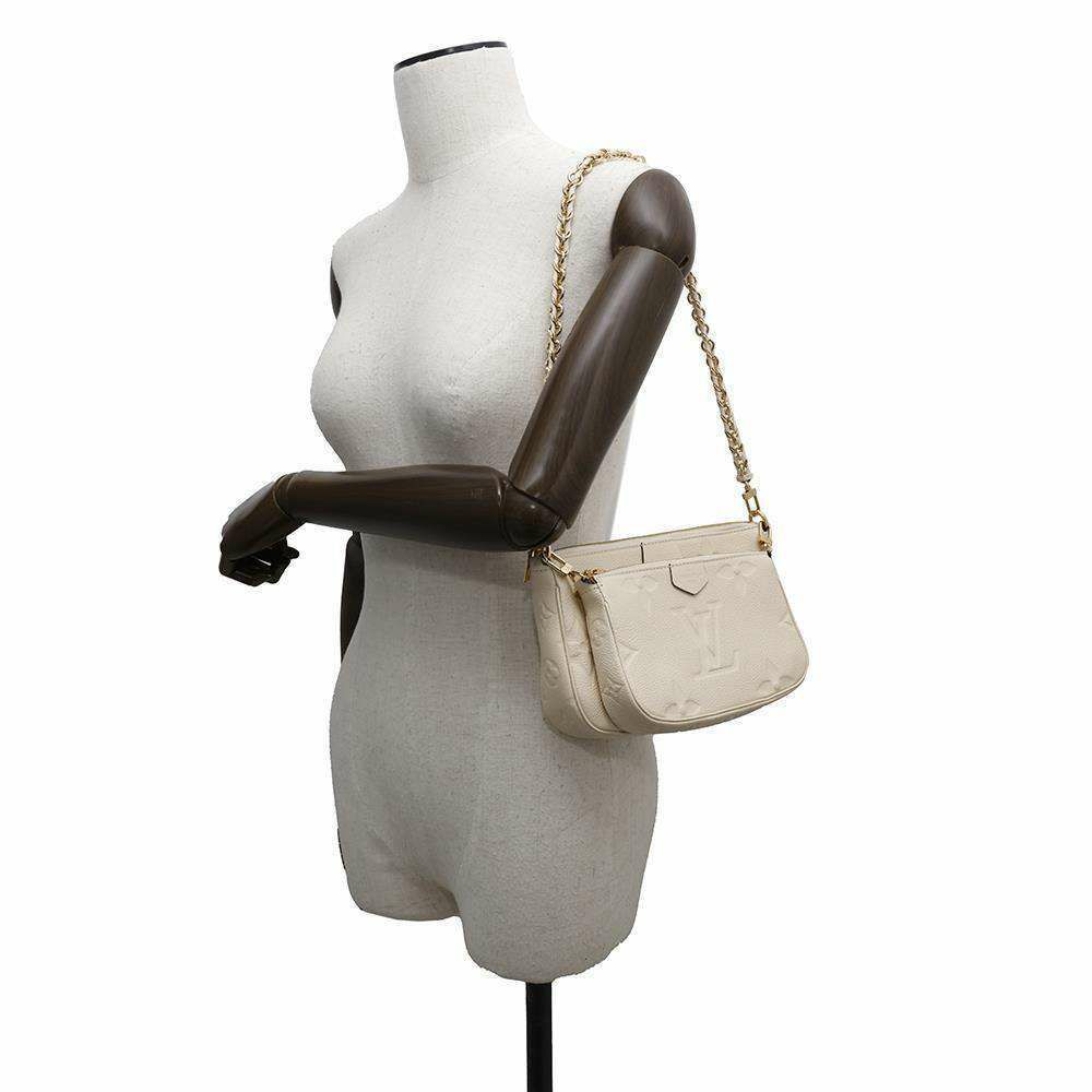 ルイヴィトン ショルダーバッグ モノグラム・アンプラント ミュルティ・ポシェット・アクセソワール M46568 アイボリー