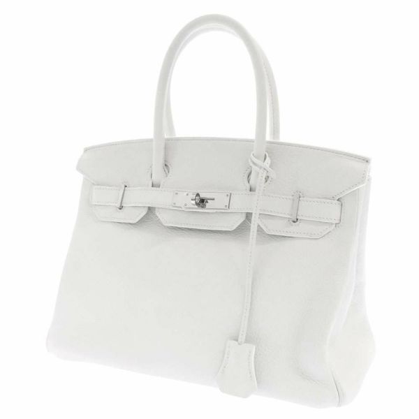 エルメス バーキン30 ホワイト/シルバー金具 トゴ □P刻印 HERMES Birkin ハンドバッグ