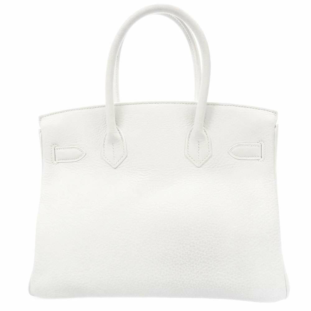 エルメス バーキン30 ホワイト/シルバー金具 トゴ □P刻印 HERMES Birkin ハンドバッグ