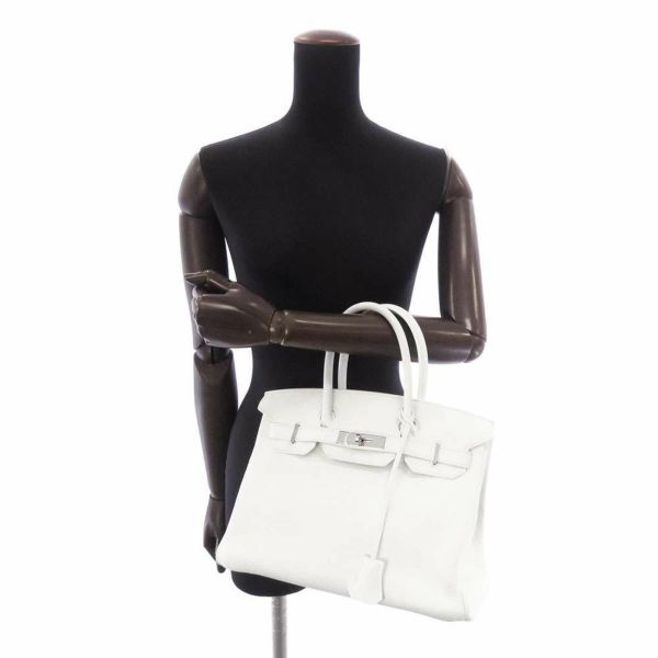 エルメス バーキン30 ホワイト/シルバー金具 トゴ □P刻印 HERMES Birkin ハンドバッグ