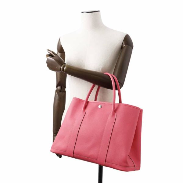 エルメス トートバッグ ガーデンパーティPM ローズアザレ/シルバー金具 エプソン C刻印