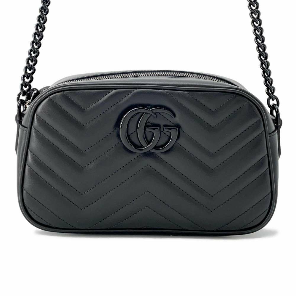 グッチ チェーンショルダーバッグ GGマーモント キルティング スモール 447632 GUCCI バッグ チェーンショルダー 黒