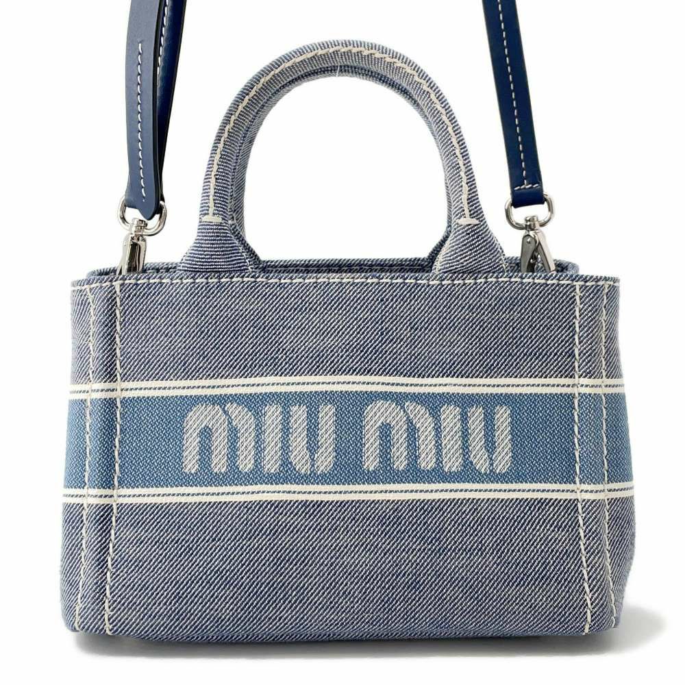MIU MIU ジャガードデニムトートバッグ