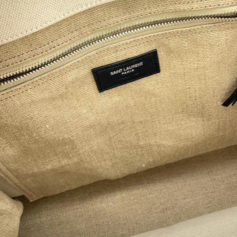 サンローラン トートバッグ リヴ ゴーシュキャンバス レザー スモール 617481 SAINT LAURENT PARIS バッグ