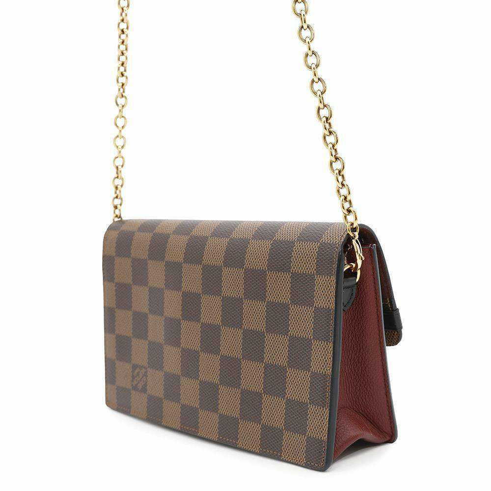 ルイヴィトン チェーンウォレット ダミエ・エベヌ ポルトフォイユ・ヴァヴァン チェーン N60222 LOUIS VUITTON 財布 クラッチ