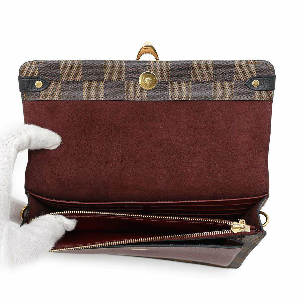 ルイヴィトン チェーンウォレット ダミエ・エベヌ ポルトフォイユ・ヴァヴァン チェーン N60222 LOUIS VUITTON 財布 クラッチ