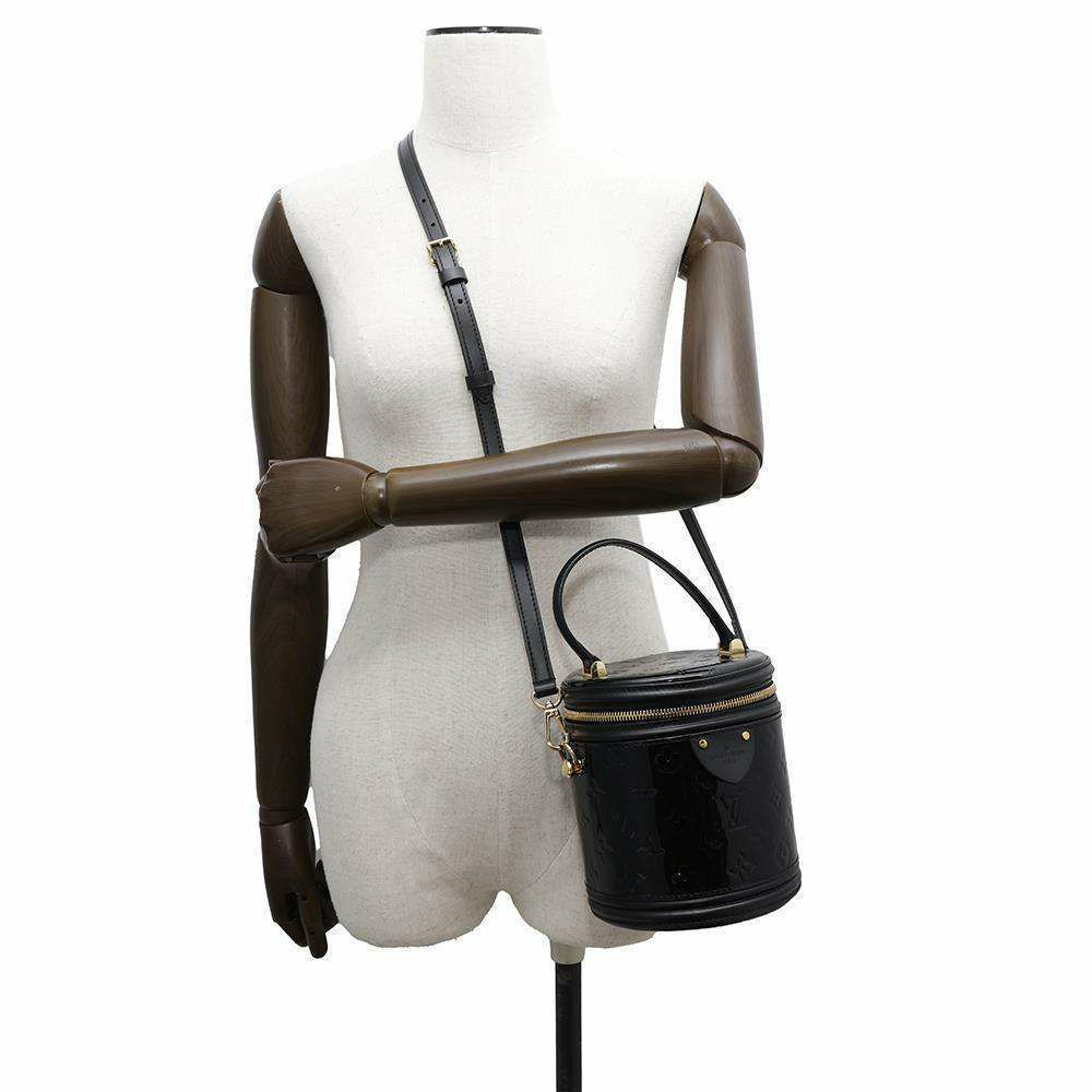 ルイヴィトン ハンドバッグ モノグラム ヴェルニ カンヌ PM M53997 LOUIS VUITTON ショルダーバッグ ブラック 黒