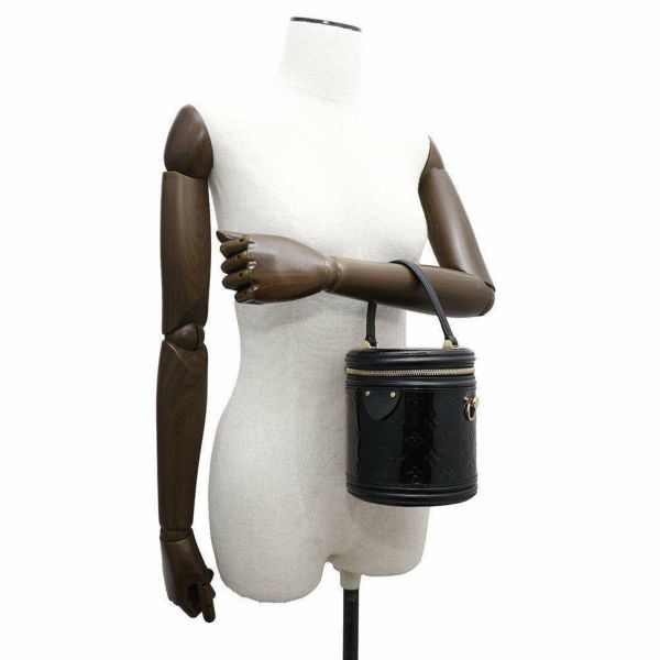 ルイヴィトン ハンドバッグ モノグラム ヴェルニ カンヌ PM M53997 LOUIS VUITTON ショルダーバッグ ブラック 黒