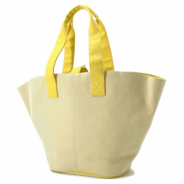 エルメス トートバッグ パニエドプラージュPM ジョーヌソレイユ/シルバー金具 キャンバス HERMES バッグ