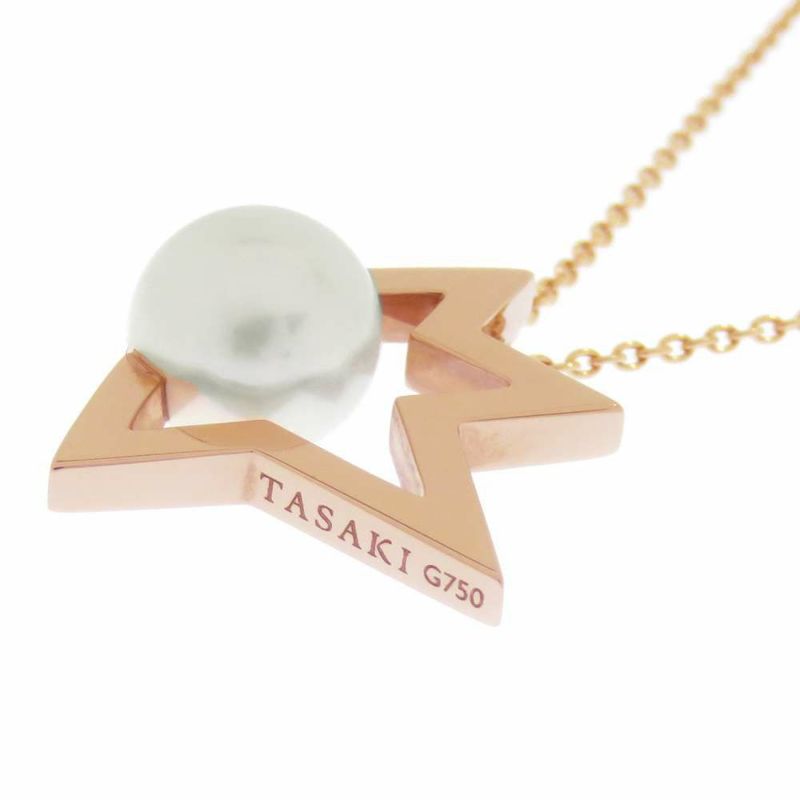 タサキ ネックレス コメット プラス ペンダント あこや真珠 パール K18PGピンクゴールド TASAKI ジュエリー
