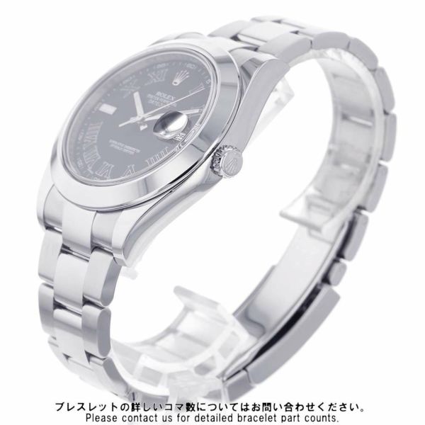 ロレックス デイトジャスト2 116300 ブラック(グレー)ローマン文字盤