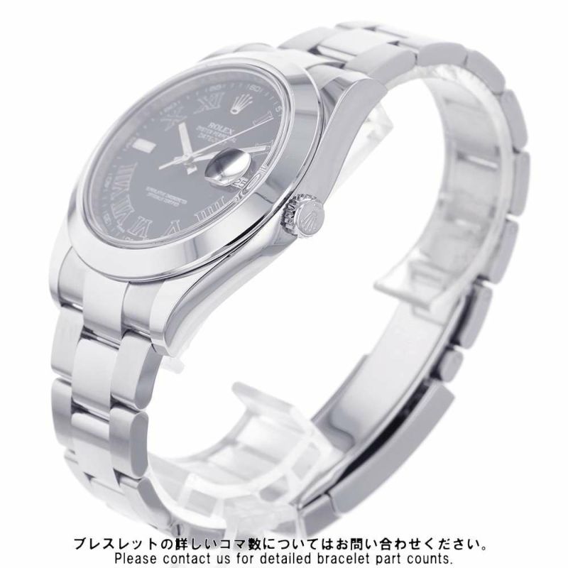 ロレックス デイトジャスト2 116300 ブラック(グレー)ローマン文字盤
