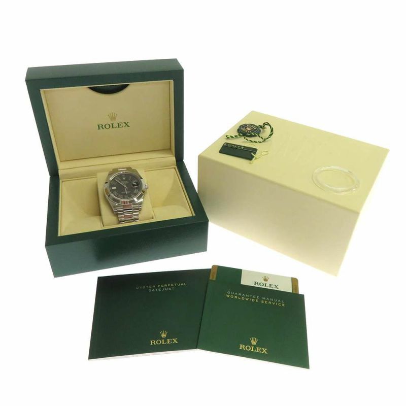 ロレックス デイトジャスト2 116300 ブラック(グレー)ローマン文字盤