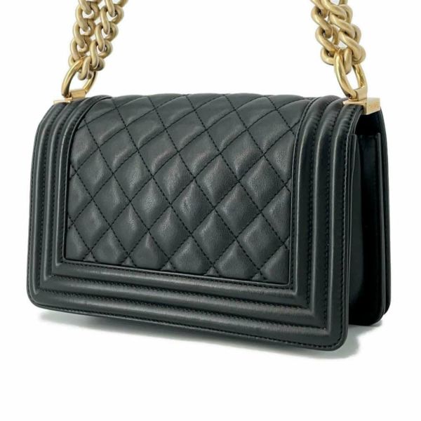 シャネル チェーンショルダーバッグ ボーイシャネル スモール マトラッセ ココマーク A67085 BOY CHANEL バッグ 黒