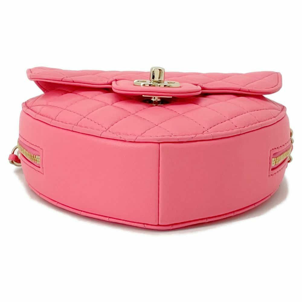 シャネル チェーンショルダーバッグ マトラッセ ハートシェイプ ラムスキン AS3191 CHANEL バッグ