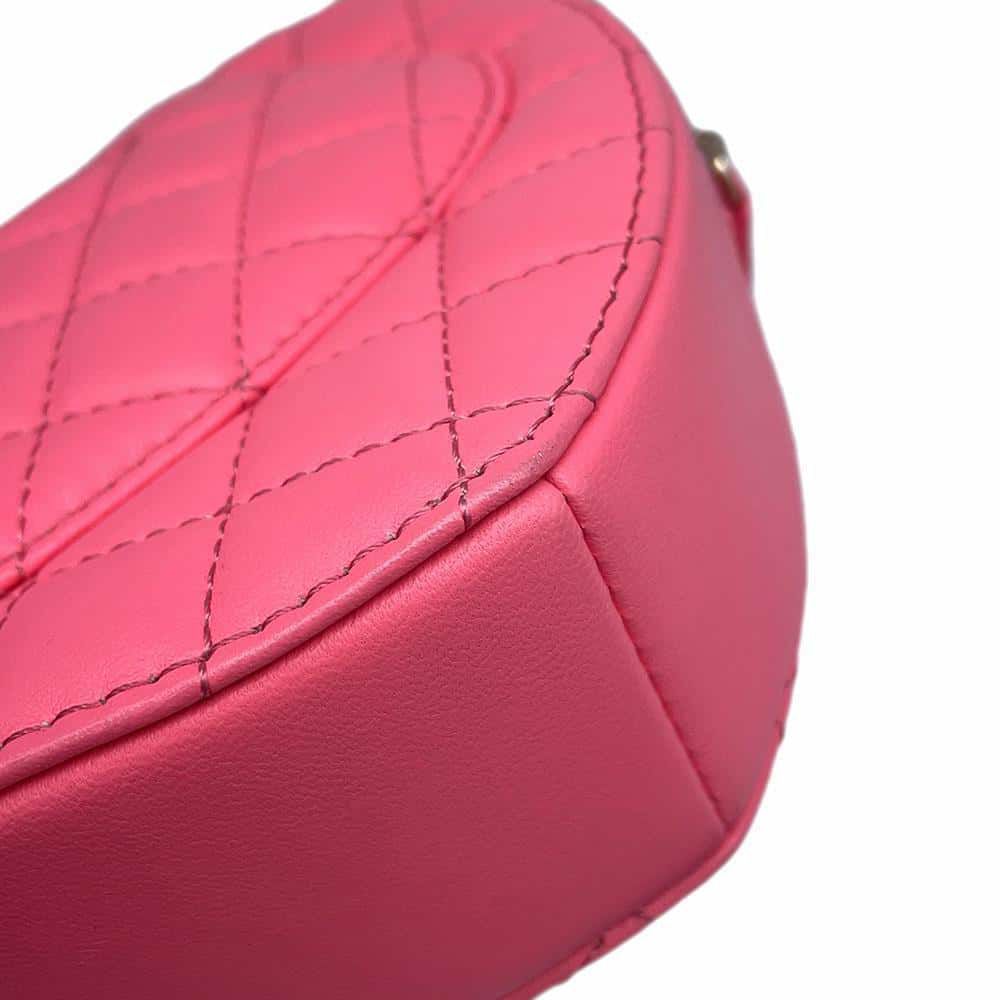 シャネル チェーンショルダーバッグ マトラッセ ハートシェイプ ラムスキン AS3191 CHANEL バッグ