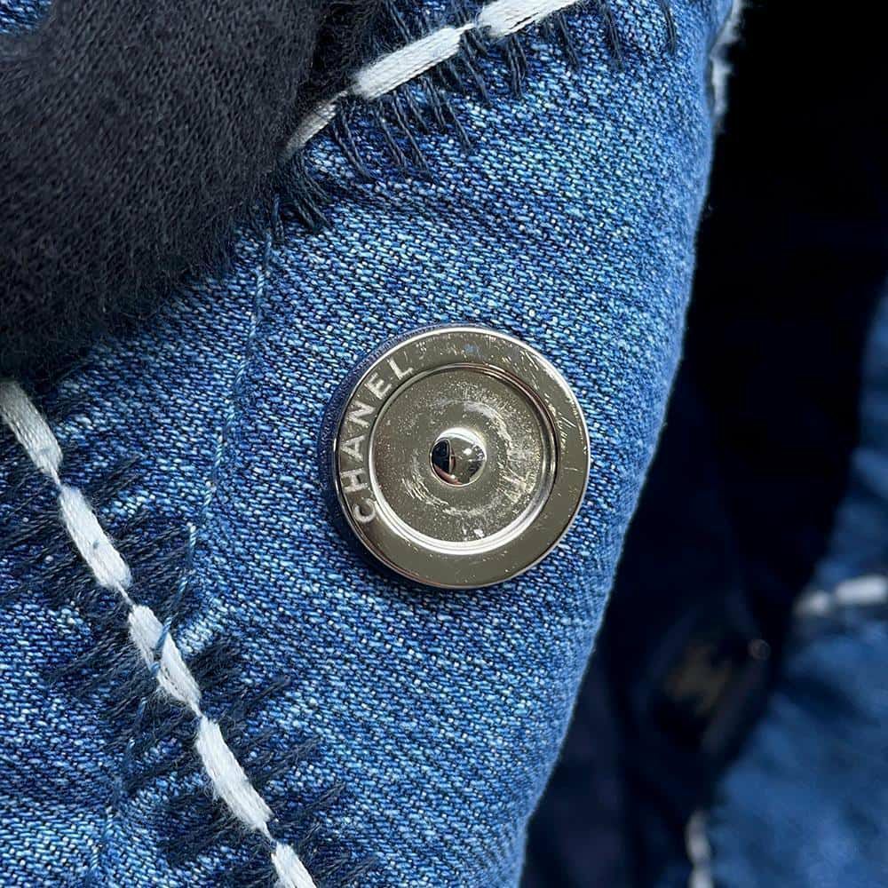 シャネル チェーンショルダーバッグ CHANEL 22 マトラッセ スモール デニム AS3260 CHANEL ポーチ付き