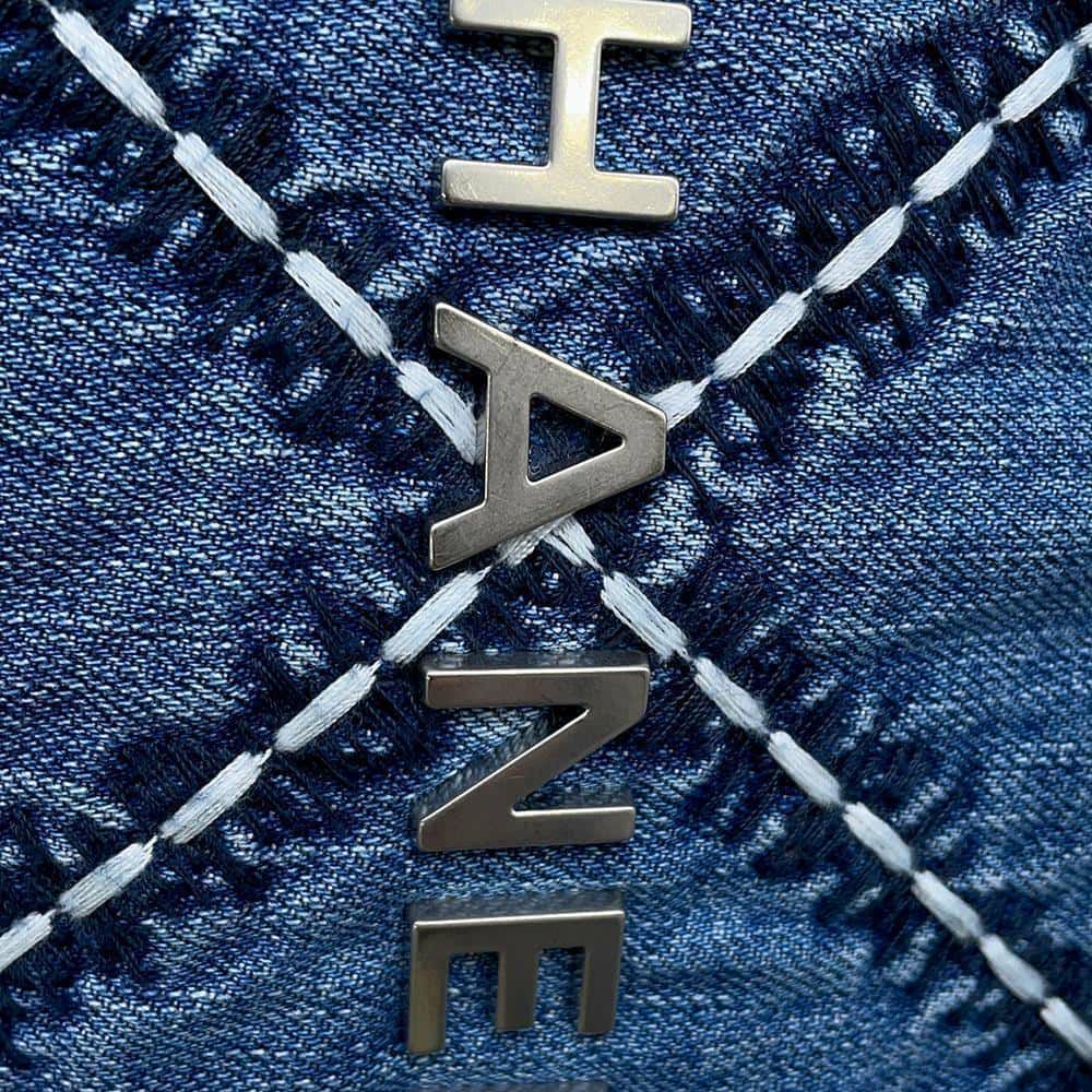 シャネル チェーンショルダーバッグ CHANEL 22 マトラッセ スモール デニム AS3260 CHANEL ポーチ付き