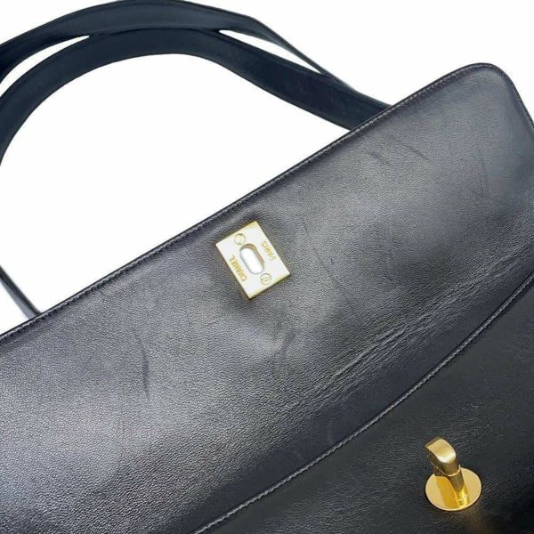 シャネル チェーントートバッグ デカココ ラムスキン A03682 CHANEL バッグ 黒