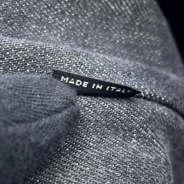 プラダ トートバッグ カナパ フラワーモチーフ 花 デニム PRADA 2wayショルダーバッグ 黒