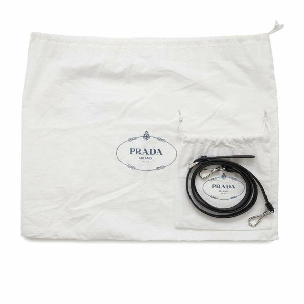 プラダ トートバッグ カナパ フラワーモチーフ 花 デニム PRADA 2wayショルダーバッグ 黒