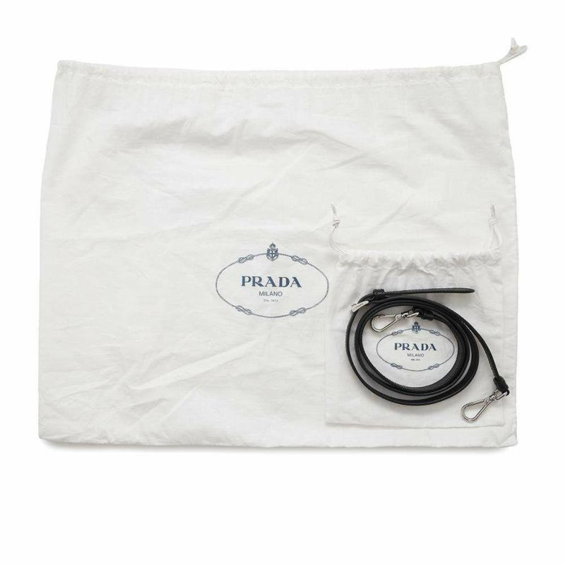 プラダ トートバッグ カナパ フラワーモチーフ 花 デニム PRADA 2wayショルダーバッグ 黒