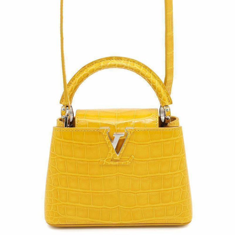ルイヴィトン ハンドバッグ クロコダイル カプシーヌMINI N93372 LOUIS VUITTON 2way