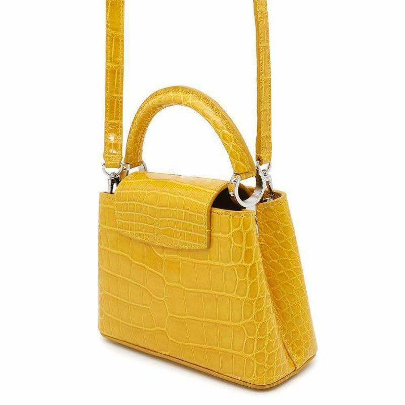 ルイヴィトン ハンドバッグ クロコダイル カプシーヌMINI N93372 LOUIS VUITTON 2way