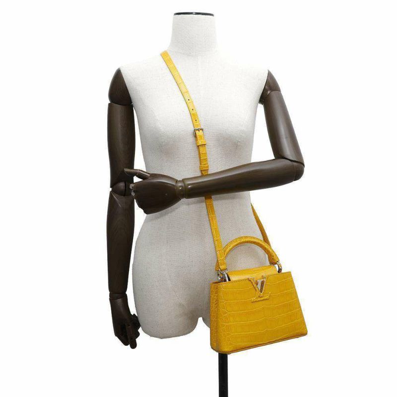 ルイヴィトン ハンドバッグ クロコダイル カプシーヌMINI N93372 LOUIS VUITTON 2way