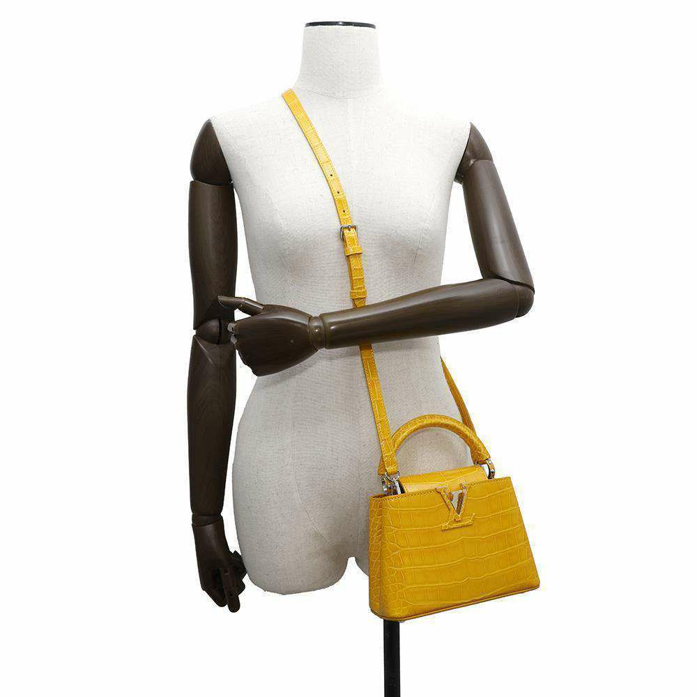 ルイヴィトン ハンドバッグ クロコダイル カプシーヌMINI N93372 LOUIS VUITTON 2way