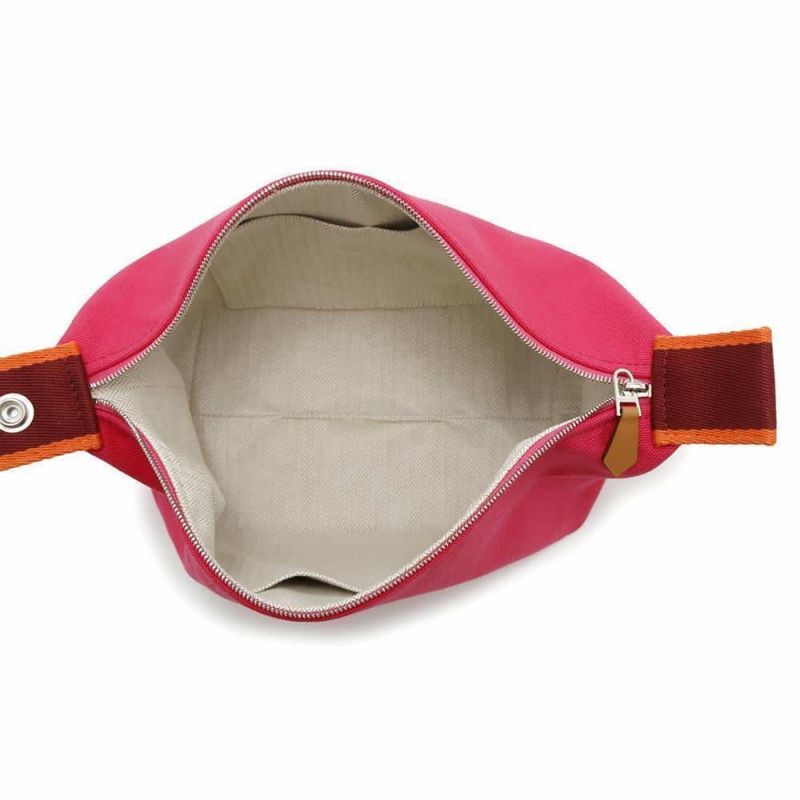 エルメス ポーチ ブリッド・ア・ブラックPM ハイビスカス/シルバー金具 キャンバス HERMES バッグ 小物入れ